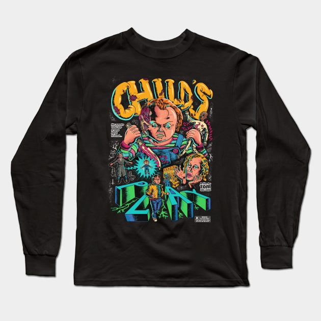 Child's Play Chucky Long Sleeve T-Shirt by halilkarasu